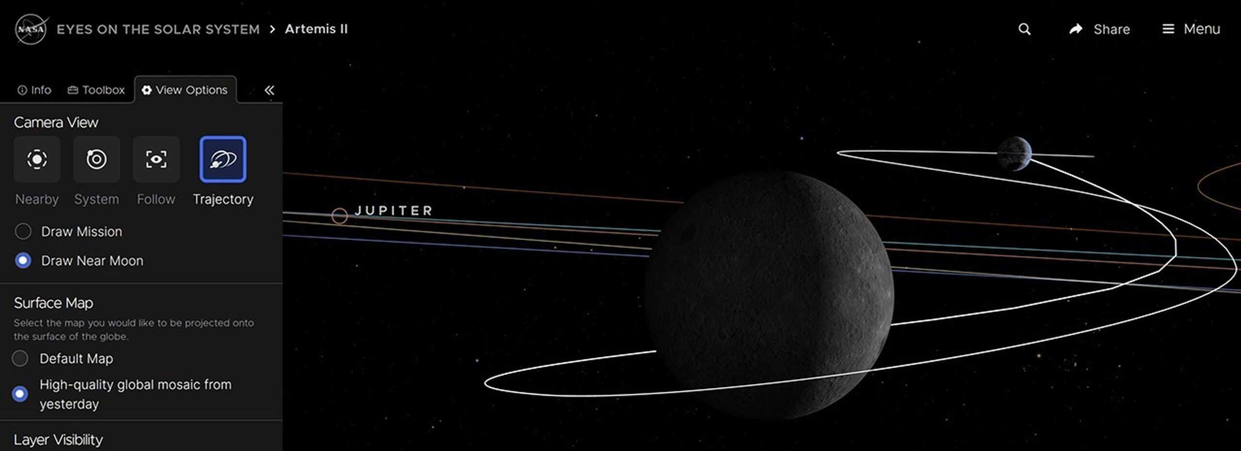 Psyche mission Mars flyby event added to Eyes on the Solar System front page.