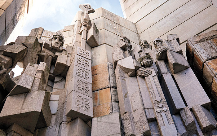 A monument called the Founders of the Bulgarian State in the eastern Bulgarian city of Shumen