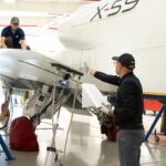 NASA X-59 prechádza plánovanou údržbou po úvodných skúšobných letoch NASA’s X-59 Undergoes Scheduled Maintenance