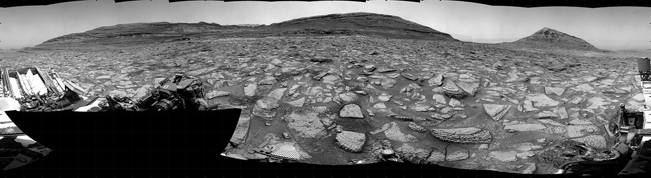 Sol 4891: Right Navigation Camera, Cylindrical Projection