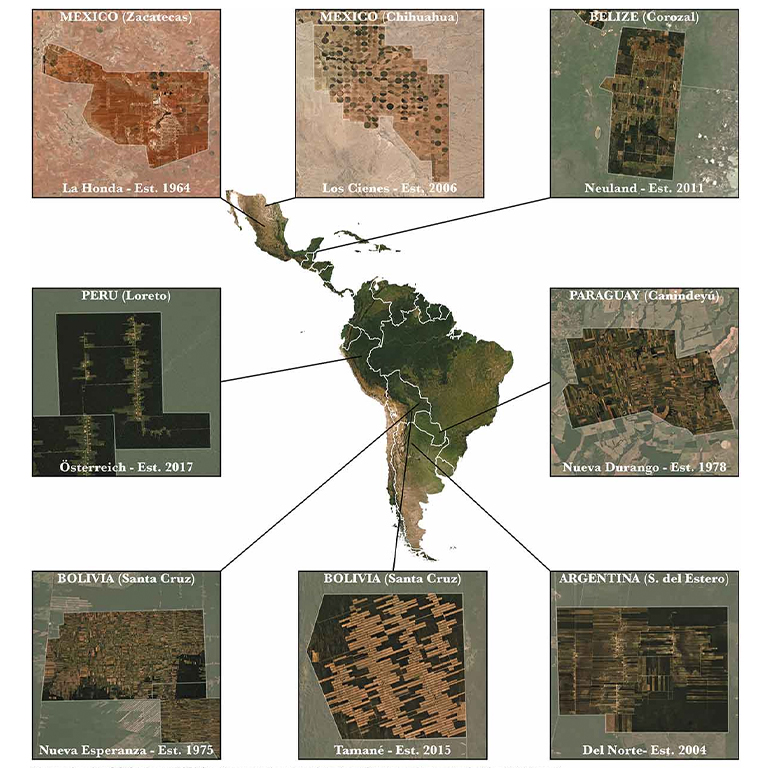 Land use patterns in some of the Mennonite communities in Latin America.