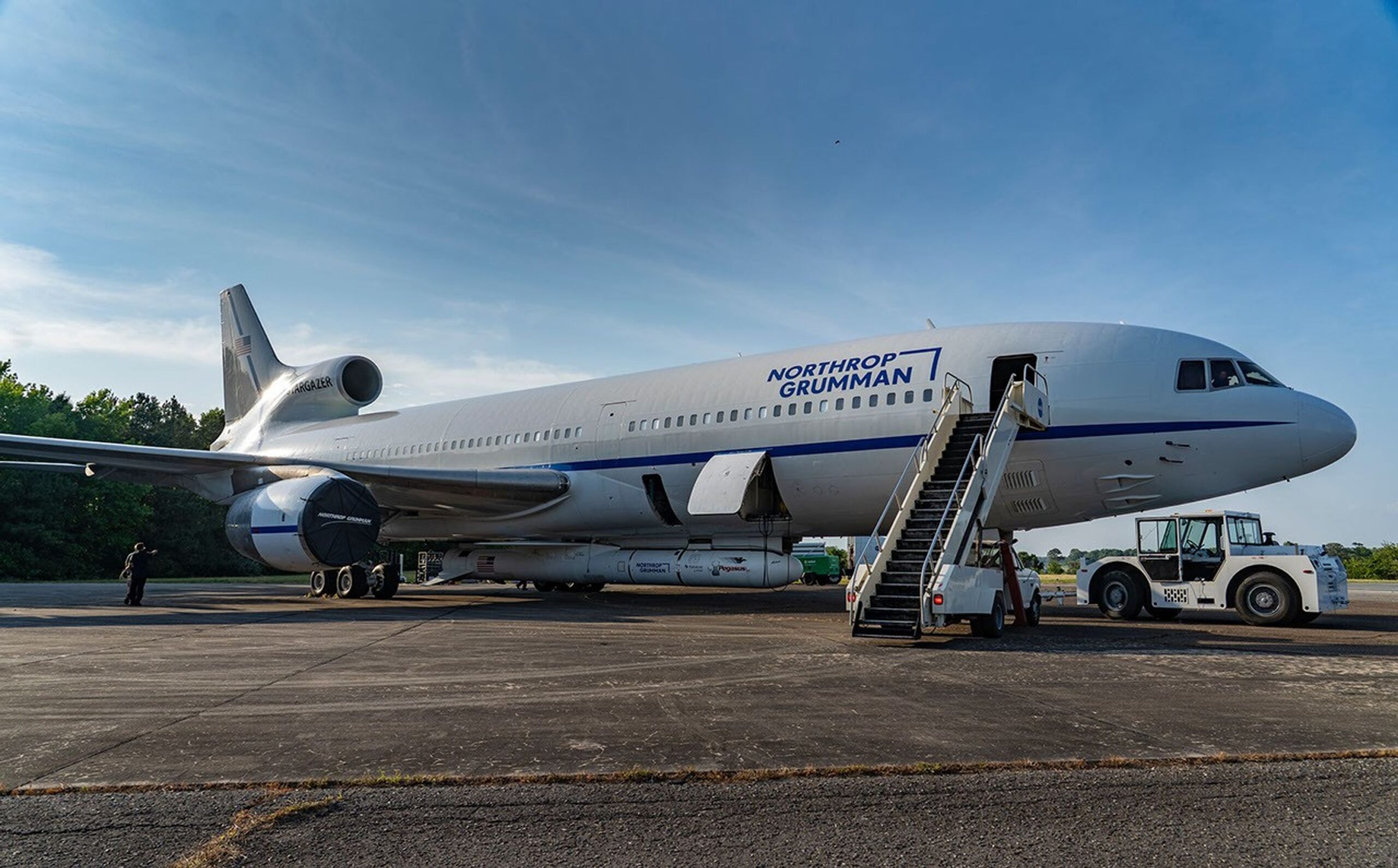 Aircraft Carrying Swift Boost Satellite Takes off From NASA Wallops