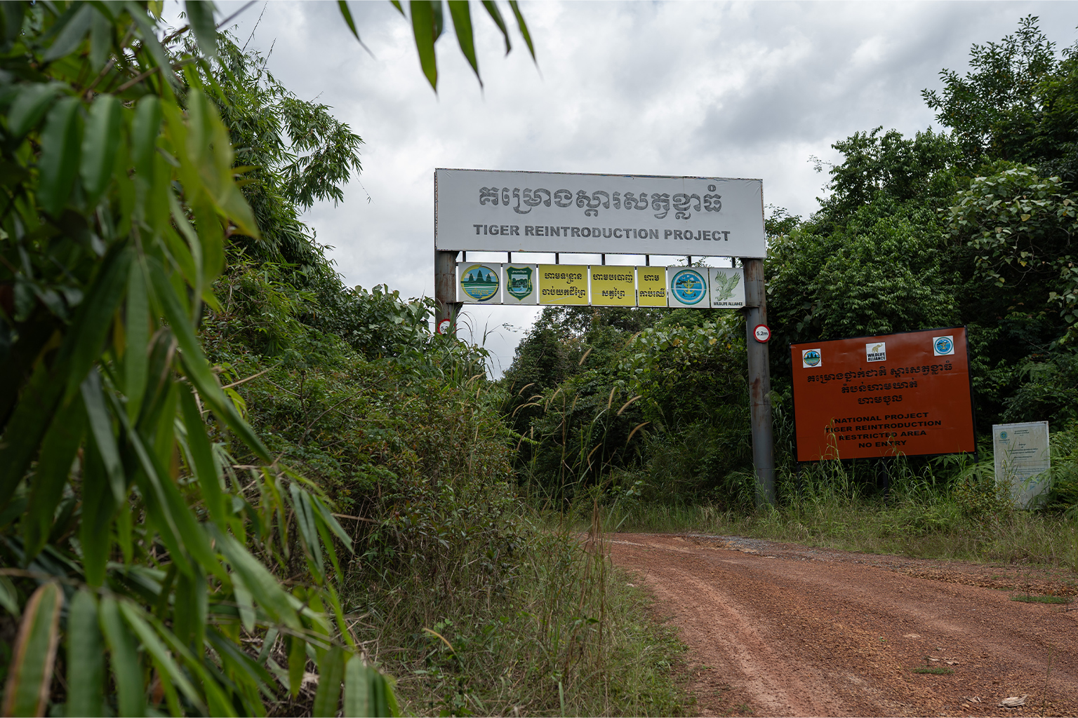 The entrance to the tiger reintroduction site.