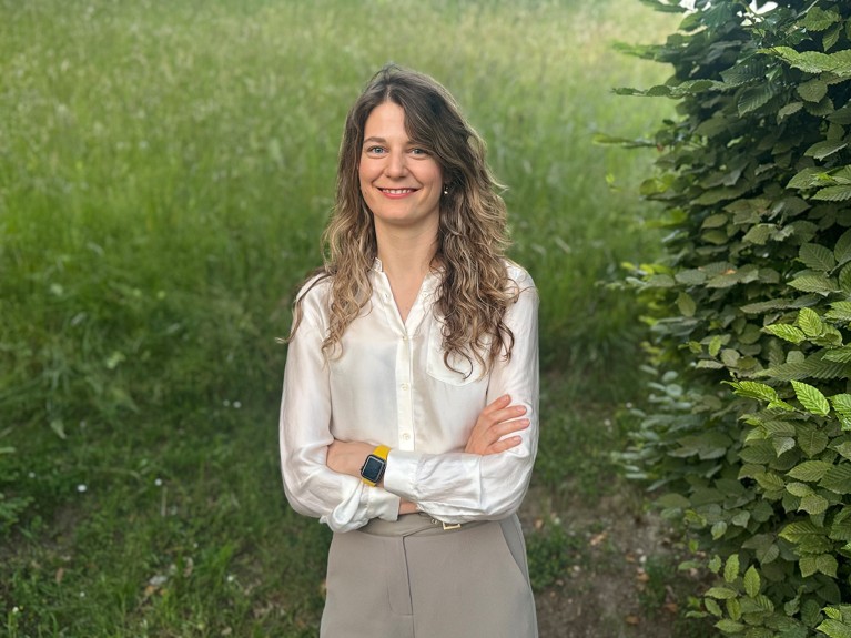 Portrait of Maria Brbić outside.