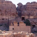 petra, ruin, man, sitting, arabic, jordan, nature, desert, stone, travel, vacations, ruins, ancient, excavation, culture, archaeology