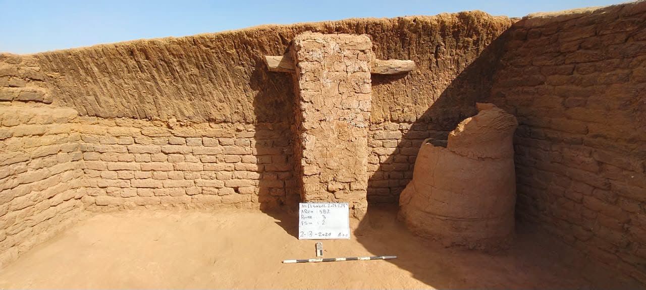 Excavated building at the site of Ain El-Sabil in Egypt's Dakhleh Oasis