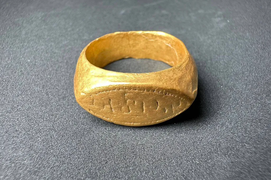 A Pair of 2,000-Year-Old Gold Rings, One Engraved With Indian Script, Was Discovered in an Iron Age Burial Ground in Thailand