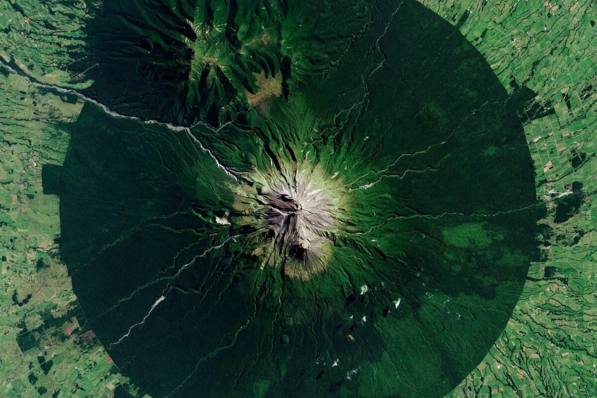 Mt. Taranaki, New Zealand, captured March 16, 2022. Image courtesy of Planet Labs PBC.